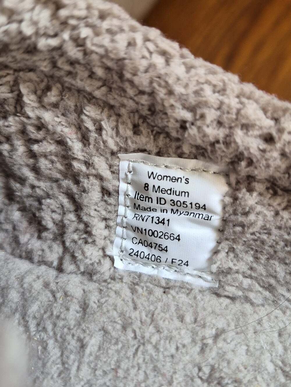 LL Bean Daybreak Scuff Motif Cat Wool Slippers Size 8 - Picture 6 of 7